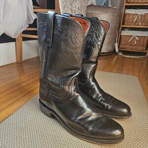 Lucchese Men's Black Roper Size 9.5 D